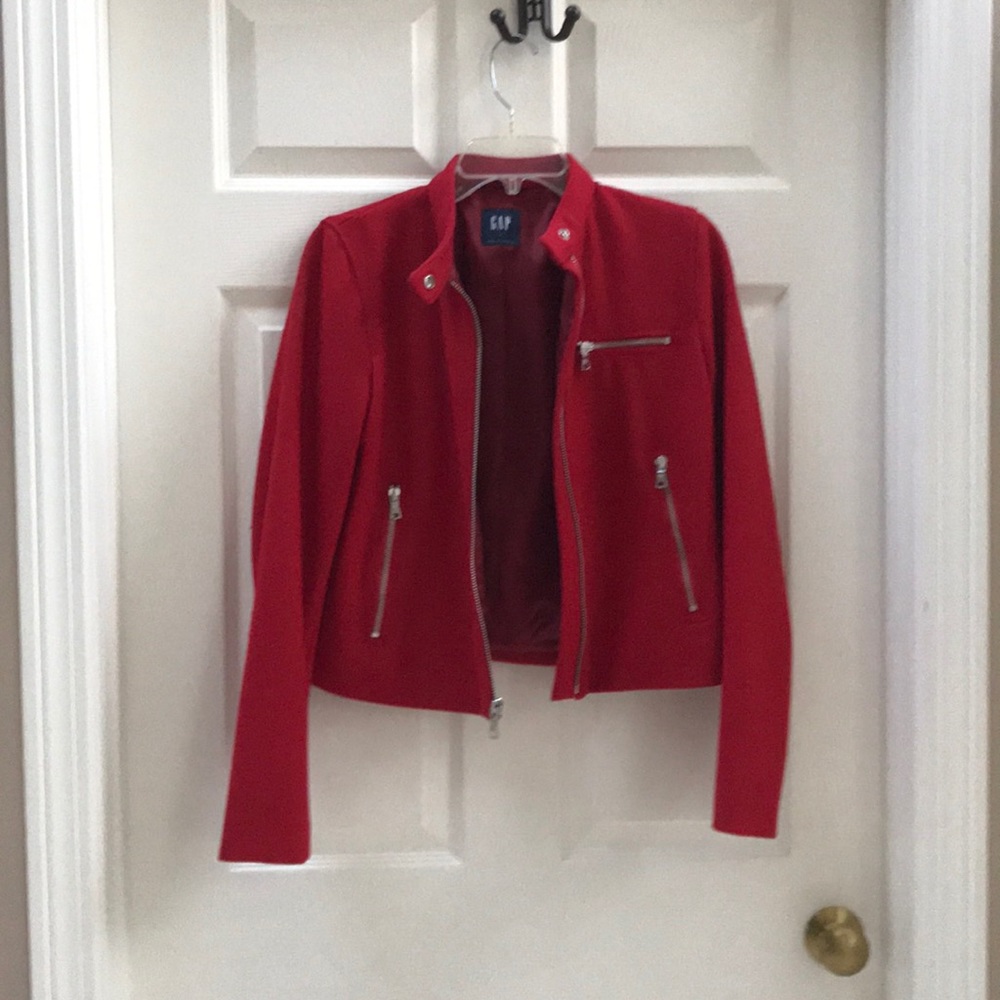 Red wool GAP coat.